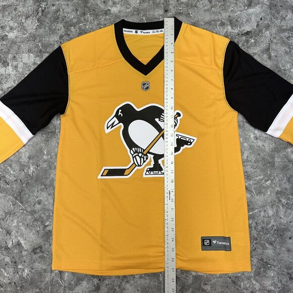 Fanatics NHL Pittsburgh Penguins Youth Size XL Alternate Jersey Yellow - Picture 4 of 5